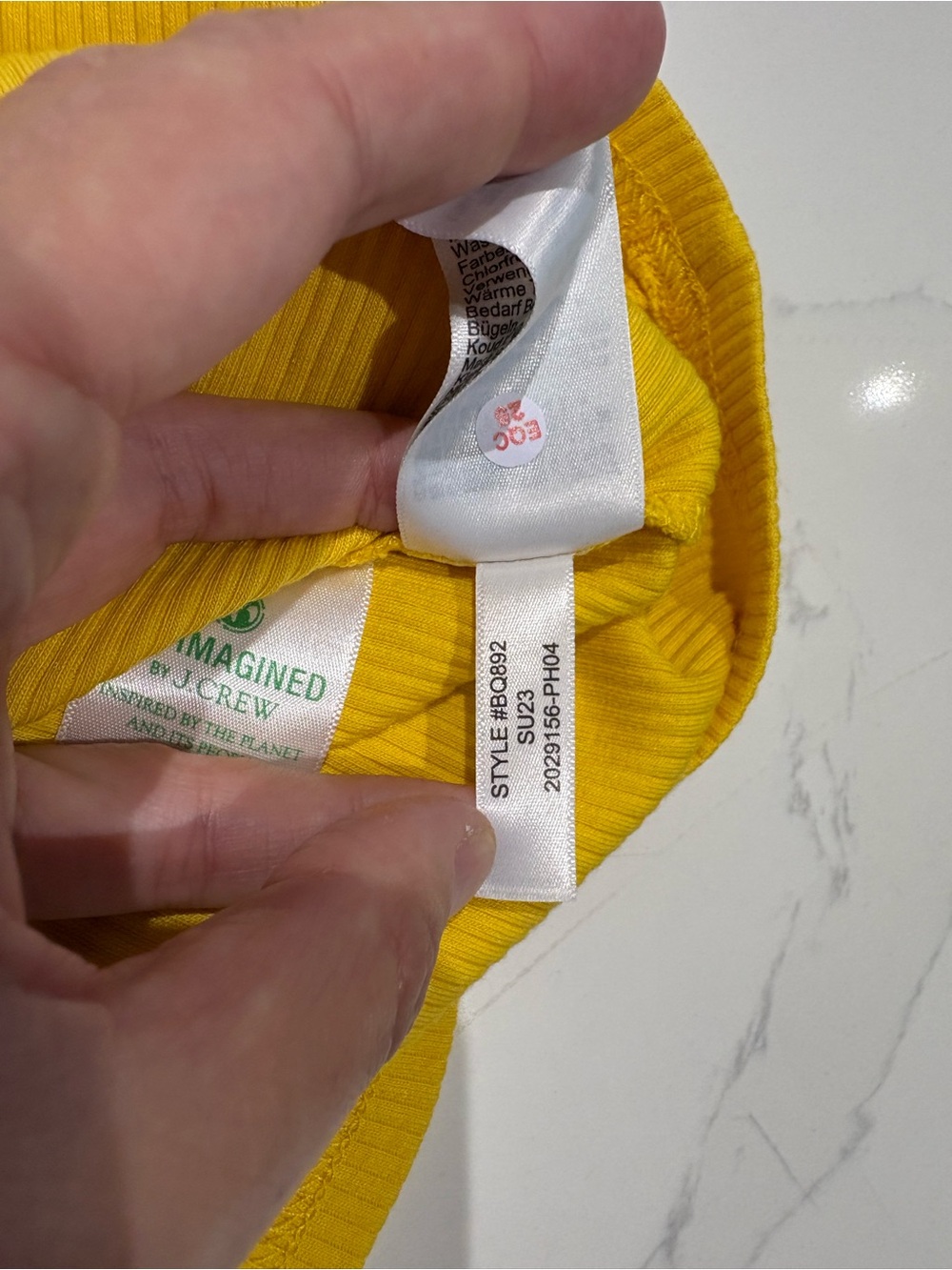 J.Crew Mustard Yellow Ribbed Ruffle Strap Tank Top M - Picture 11 of 11